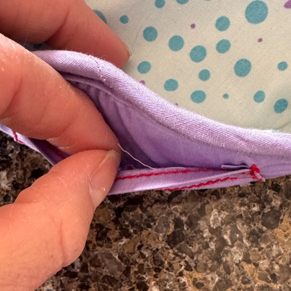 American Girl Doll Dog 2009 Coconut Sweet Dreams Purple & Teals Pet Bed - Picture 5 of 7